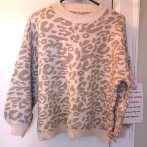 3/$20 Chic Wish brown and cream patterned sweater